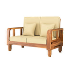 Solid Wood 2 Seater Wooden Sofa Set for Living Room Furniture | Sofa for Home & Office | 2 Seater Sofa