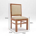 Premium Dining Room Furniture Wooden Dining Table with 4 Chairs Solid Wood 4 Seater Dining Set