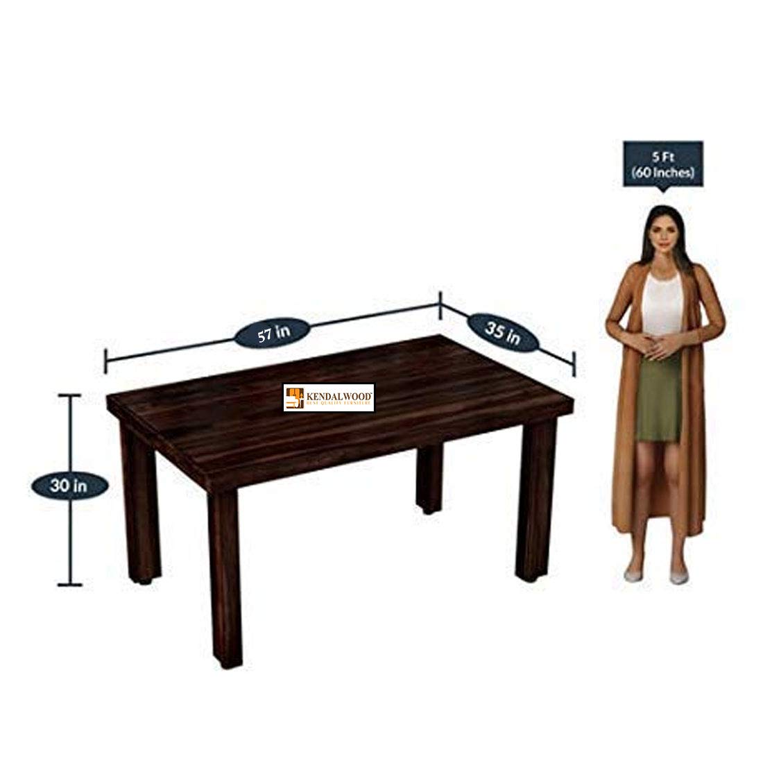 Sheesham Wood Dining Table & Chairs and Cushion | Dining Room Furniture | 6 Seater Dining Set