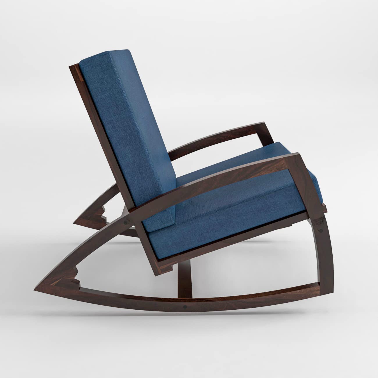 KendalWood Furniture Sheesham Wood Rocking Chair for Adults, Wooden Rocking Chair, Walnut Finish Rocking Chair