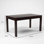 Sheesham Wood Dining Table(57x35) with 6 Chairs | 6 Seater Dining Set | Wooden Dining Table with Chair - Dining Room Furniture