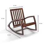 Sheesham Wood Walnut Finish Rocking Chair