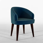 Modern Home Furniture|Solid Wood Cushion Dining Chair Set of 2 with Velvet Fabric | Study Chair for Home & Office