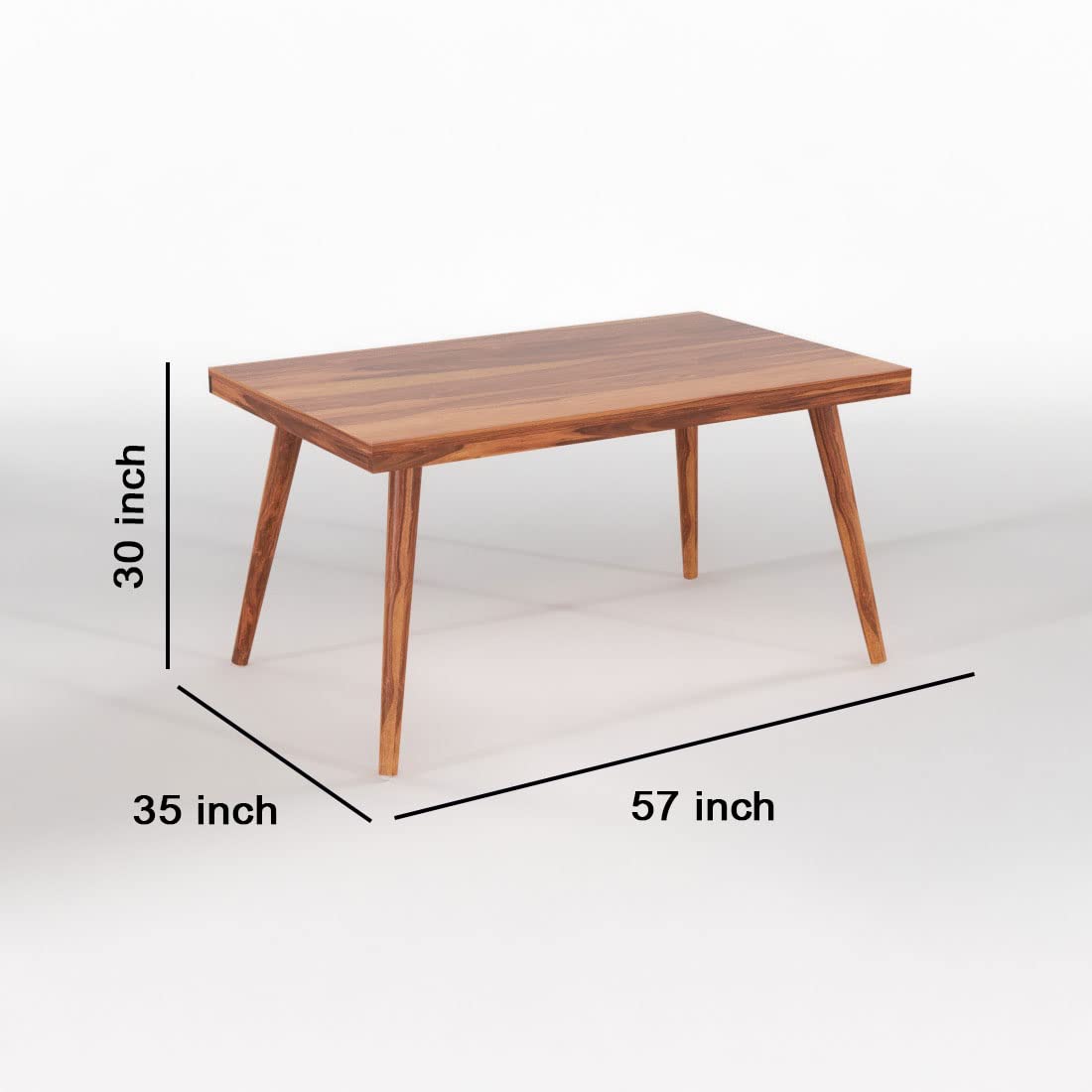 Sheesham Wood Dining Table(57x35) with 4 Chairs | 4 Seater Dining Set | Wooden Dining Table with Chair - Dining Room Furniture