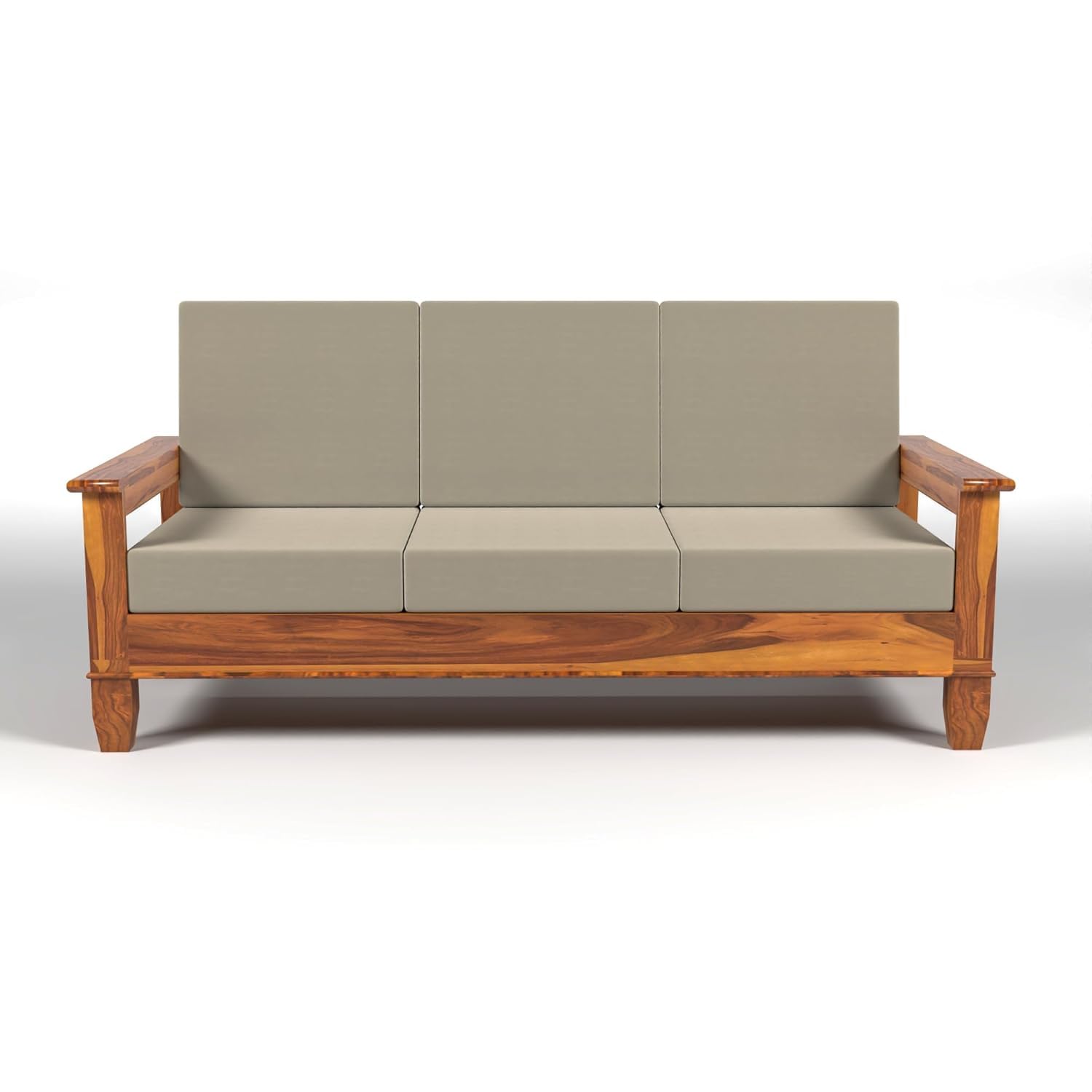 Solid Sheesham Wood Sofa Set , Living Room Furniture (3+1+1 with Center Table) 5 Seater