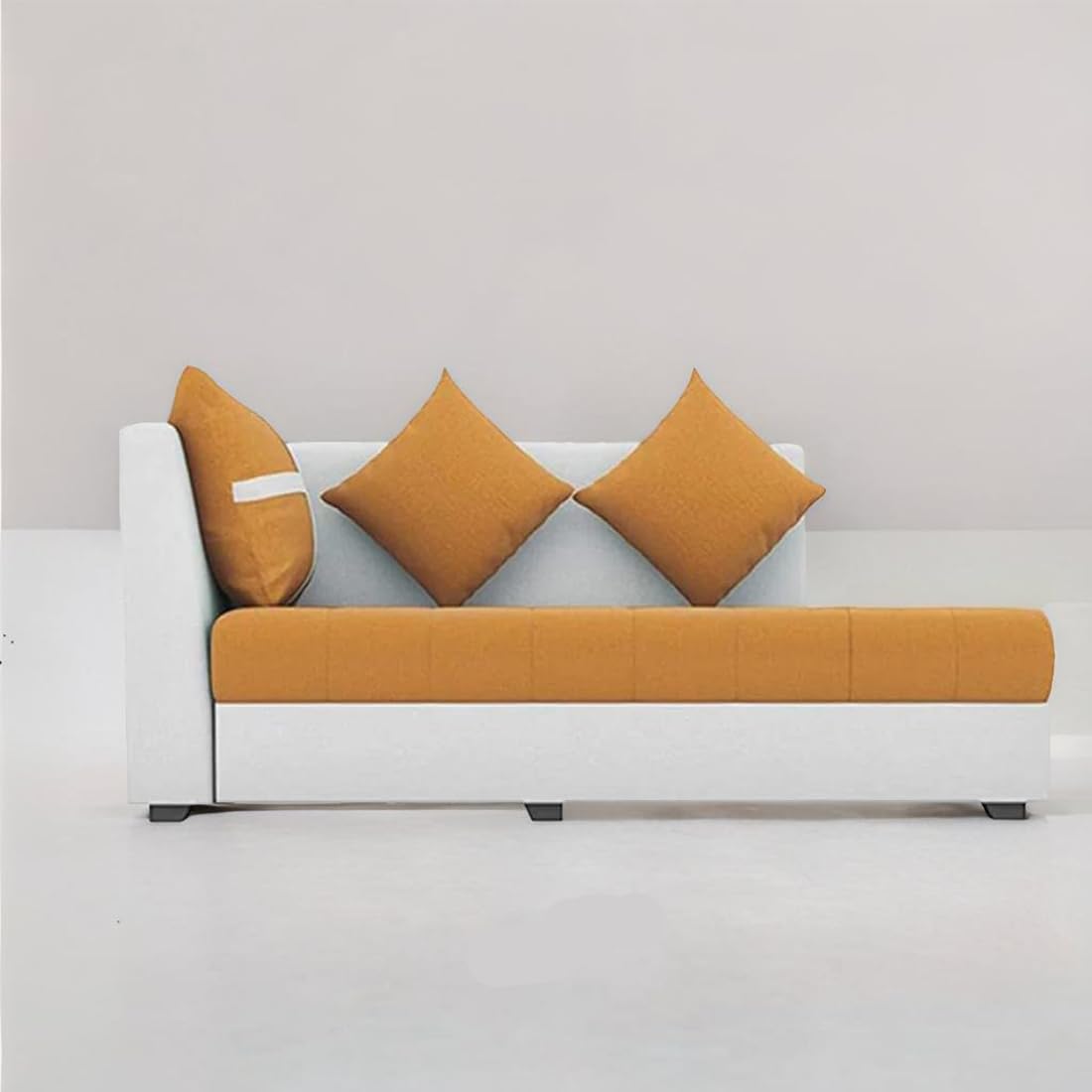6-Seater L Shape Corner Sofa for Living Room | 6-Seater L Shape Sofa (Right Facing) with 6 Small Pillow | Sofa for Home & Office Furniture