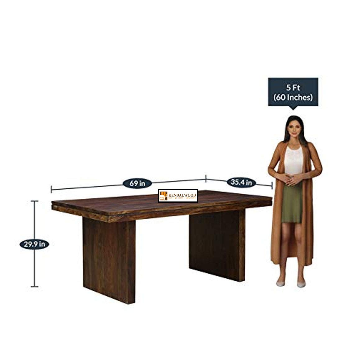 Sheesham Wood Dining Table with 6 Seater with 1 Bench|6 Seater Dining Set- Dining Room Furniture