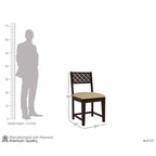 CNC Cutting Solid Wood Solid Wood 6 Seater Dining Set | Wooden Dining Table with Chair - Dining Room Furniture