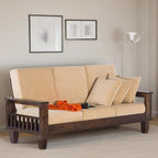 KendalWood Furniture Solid Sheesham Wood 3 Seater Sofa Set