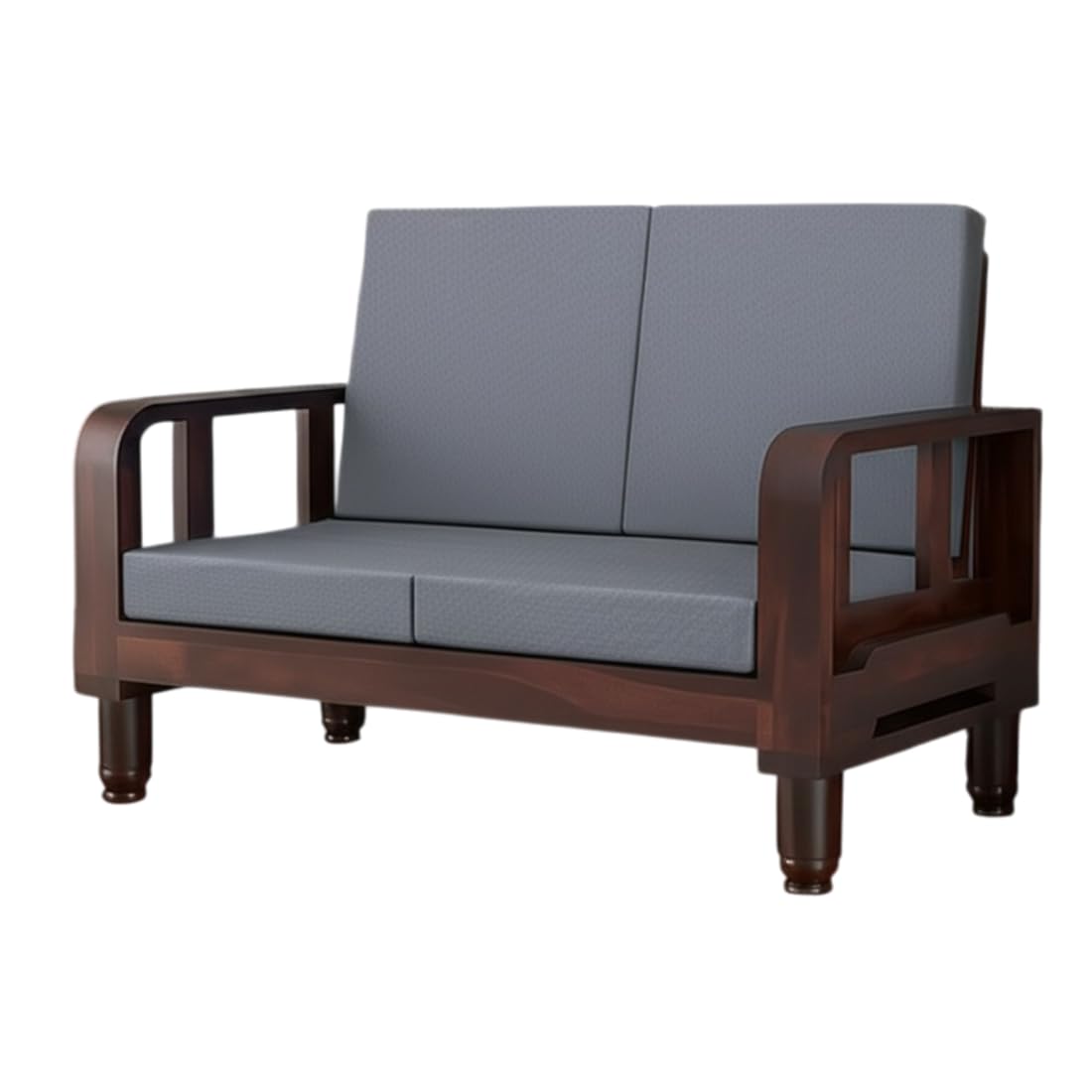Solid Wood 2 Seater Wooden Sofa Set for Living Room Furniture | Sofa for Home & Office | 2 Seater Sofa