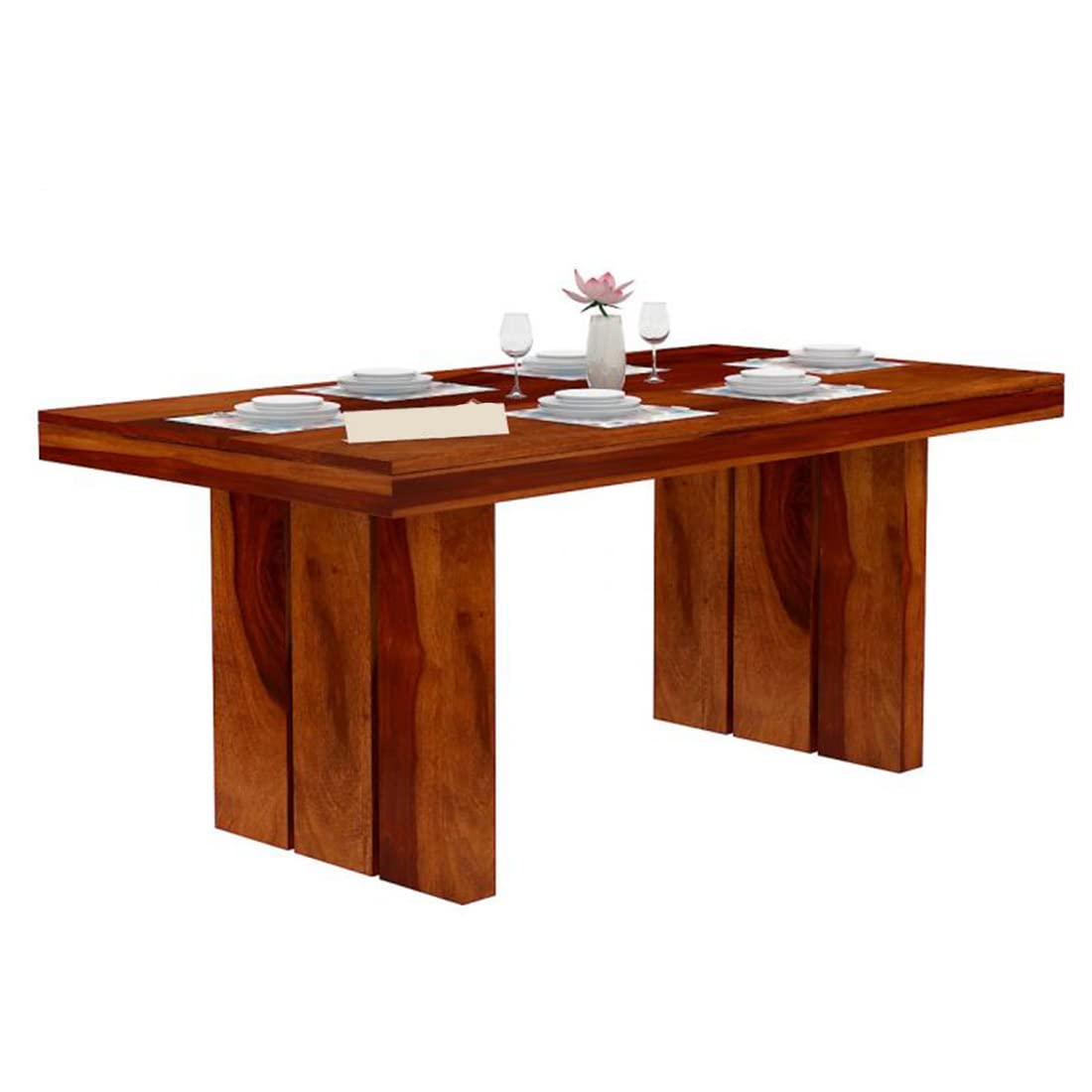 Sheesham Wood Dining Table (68x35 inch) | Multi-Purpose uses Home and Office Desk | Dining Room Furniture | Wooden 6 Seater Dining Table