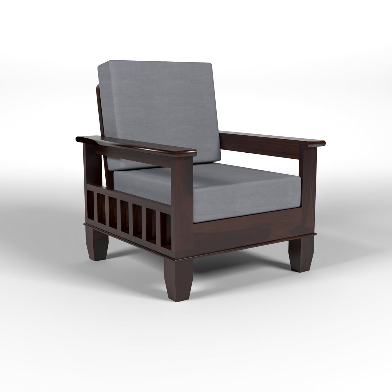 Solid Sheesham Wood Sofa Set , Living Room Furniture (3+1+1 with Center Table) 5 Seater
