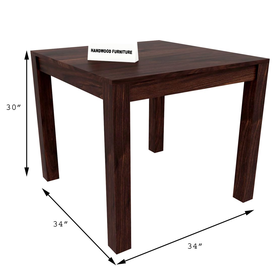 Premium Sheesham Wood Dining Table (34x34) with 4 Chairs | 4 Seater Dining Set | Wooden Dining Table with Chair | Dining Room Furniture