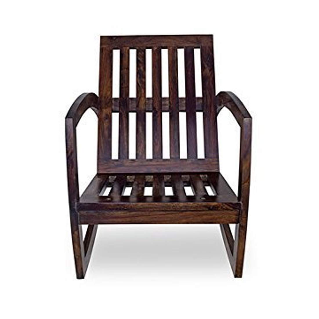 Sheesham Wood Rocking Chair for Adults, Wooden Rocking Chair, Walnut Finish