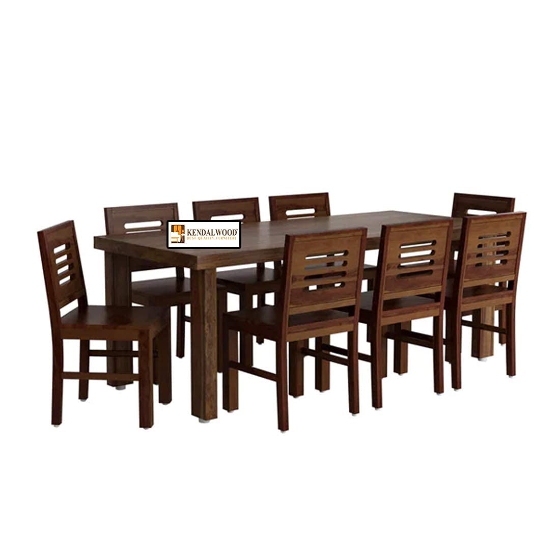 Sheesham Wood Dining Table with 8 Chairs | 8 Seater Dining Set | Wooden Dining Table with Chair - Dining Room Furniture