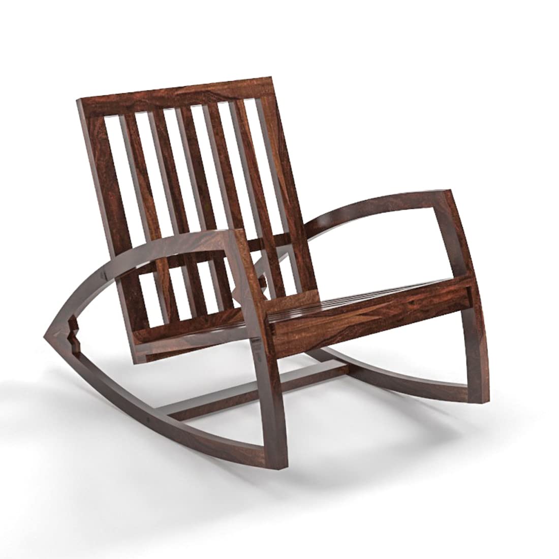 Sheesham Wood Walnut Finish Rocking Chair