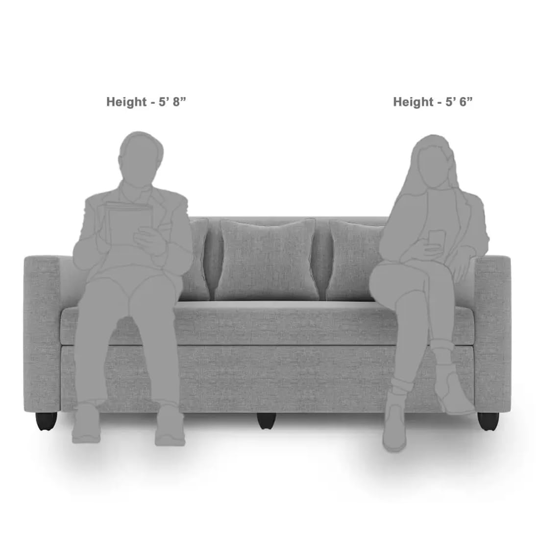 3 Seater Fabric Sofa Set for Living Room Furniture | 3 Seater Sofa Set | Sofa for Home & Office