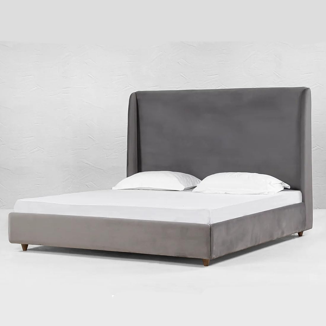 Modern Home Furniture | Upholstered Bed | King Size Bed | Bed for Bedroom, Living Room | Best Furniture for Home | Bedroom Bed for Home | Finish Color:-Grey Finish