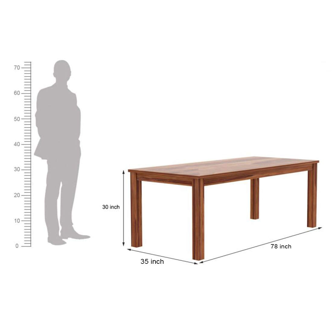 Sheesham Wood Dining Table (78x35 inch) | Wooden Dining Table | Dining Room Furniture | Wooden Dining Table 8 Seater