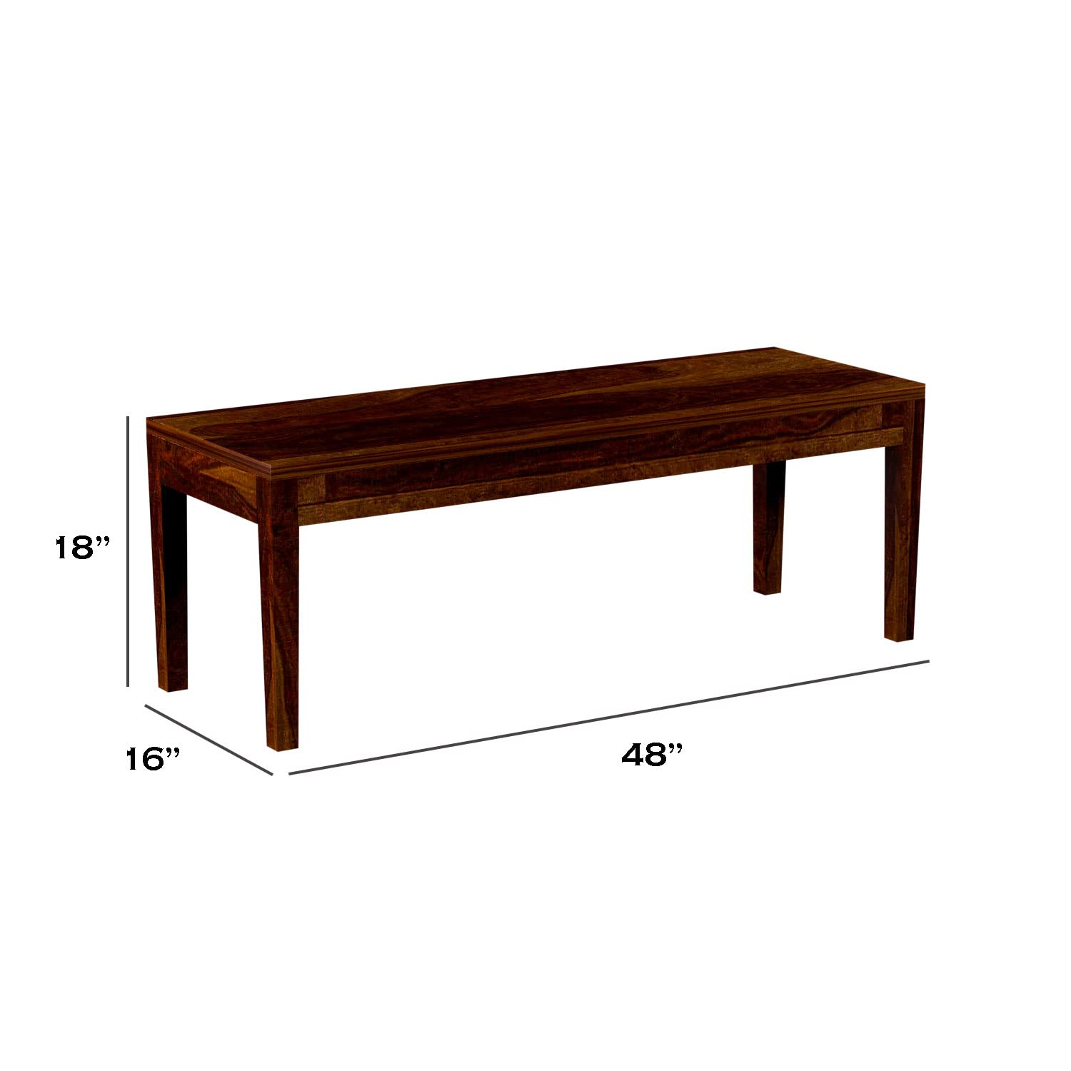 Sheesham Wood Dining Table(57x35) with 6 Chairs | 6 Seater Dining Set | Wooden Dining Table with Chair - Dining Room Furniture