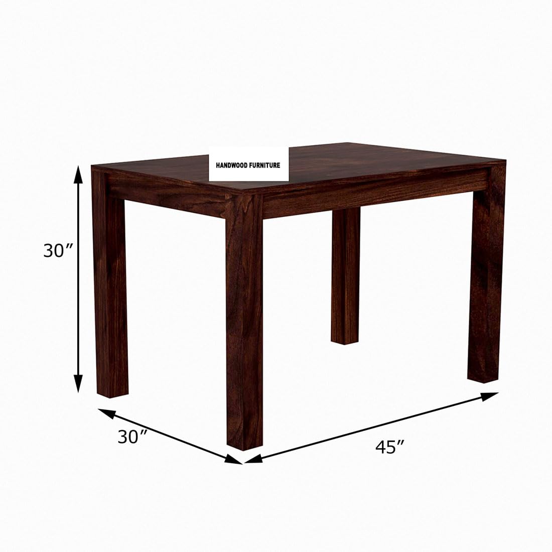 Premium Sheesham Wood Dining Table (45x30) with 4 Chairs | 4 Seater Dining Set | Wooden Dining Table with Chair | Dining Room Furniture