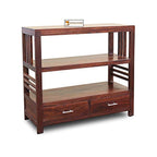 Sheesham Wooden Mahogany Finish Console Table/Kitchen Rack/Book Shelves