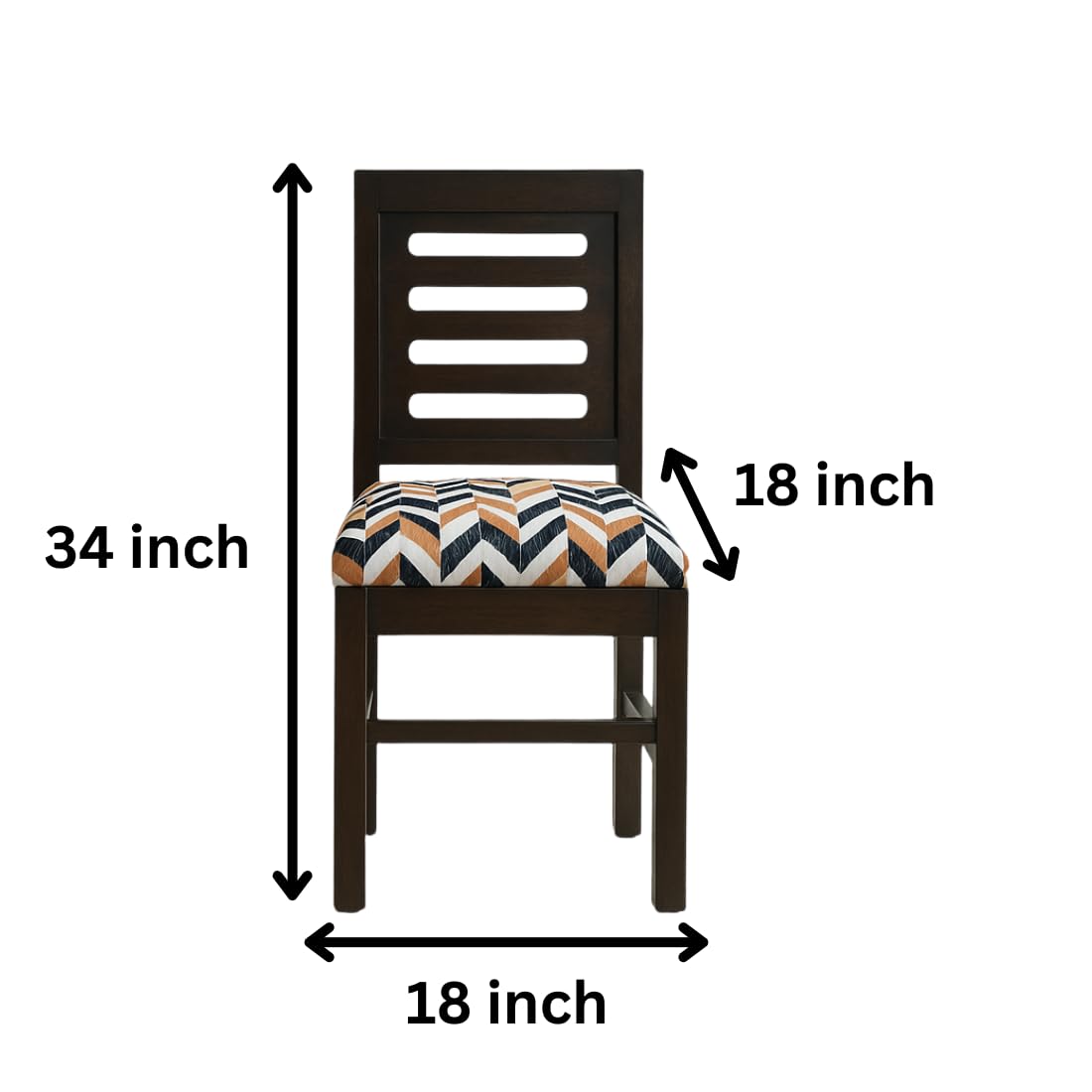 Solid Sheesham Wood Dining, Study, Home Chair | Multipurpose Chair Set of 2