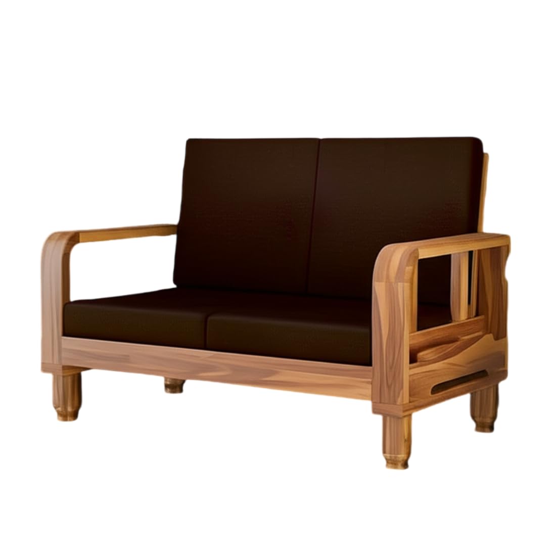 Solid Wood 6 Seater Wooden Sofa Set for Living Room Furniture 6 Seater 3+2+1 Fabric Sofa Set with Center Table