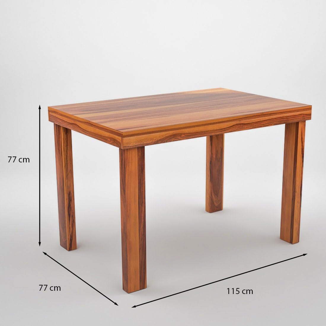 Premium Sheesham Wood Dining Table(45x30) with 4 Chairs | 4 Seater Dining Set | Wooden Dining Table with Chair