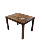 Furniture Sheesham Wood Natural Teak Finish 4 Seater Dining Table Set