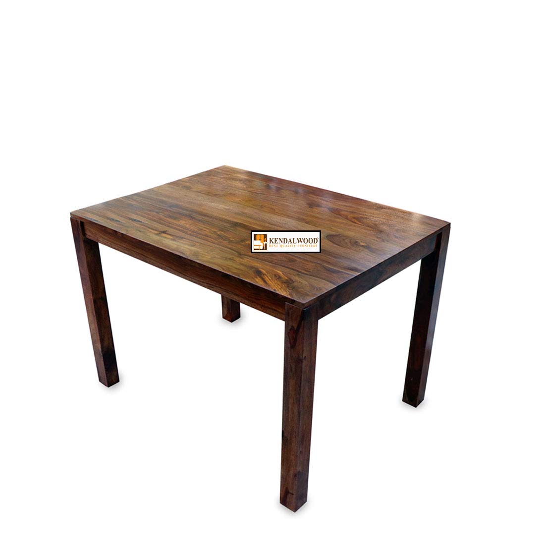 Furniture Sheesham Wood Natural Teak Finish 4 Seater Dining Table Set