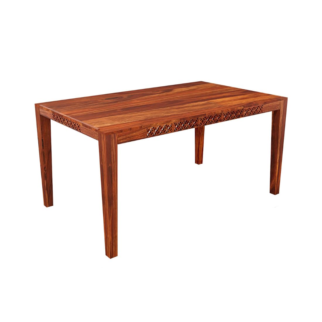 Sheesham Wood CNC Cuting Dining Table with 4 Chairs with 1 Bench|6 Seater Dining Set- Dining Room Furniture