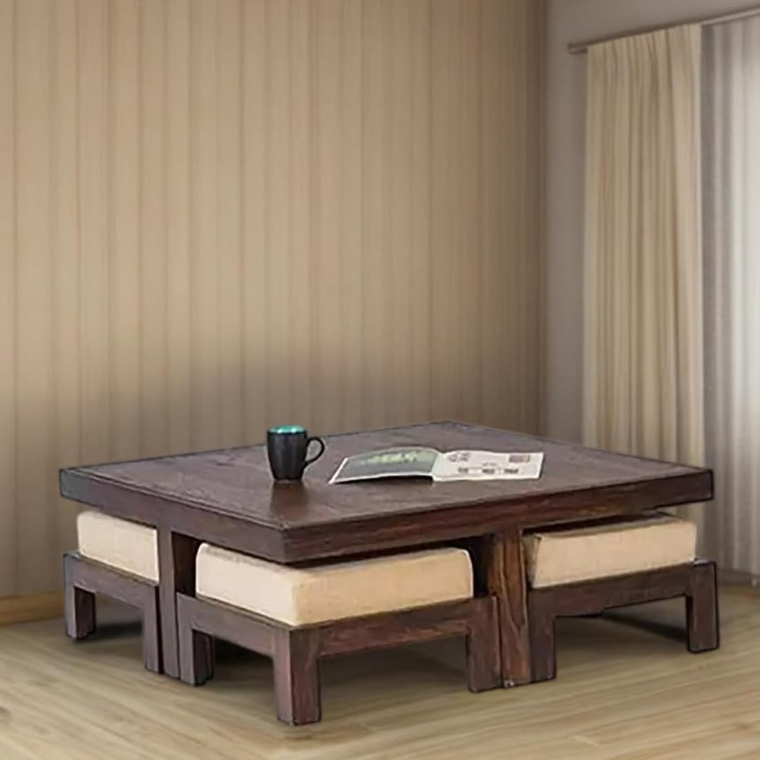 Sheesham Wood Coffee Table for Living Room
