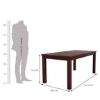 Sheesham Wood Teak Brown Finish Dining Table with 6 Seater Chairs
