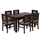 Sheesham Wood Dining Table(57x35) with 6 Chairs | 6 Seater Dining Set | Wooden Dining Table with Chair - Dining Room Furniture