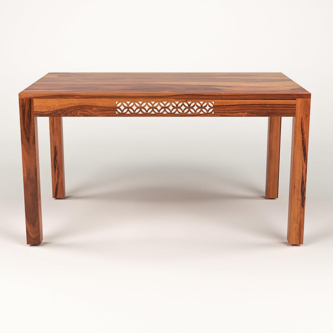 Sheesham Wood Dining Table(57x35) with 4 Chairs & 1 Bench | 6 Seater Dining Set | Wooden Dining Table with Chair - Dining Room Furniture