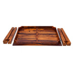 Sheesham Wood Dining Table(45x30) with 4 Chairs | 4 Seater Dining Set | Wooden Dining Table with Chair - Dining Room Furniture