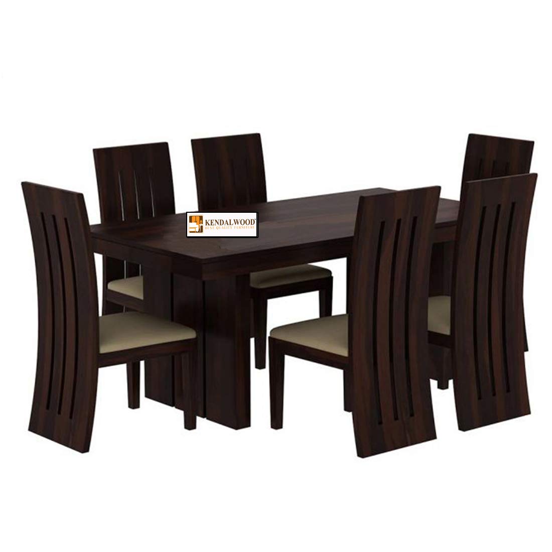 Solid (Sheesham) Wood Dining Table with 6 Chairs | 6 Seater Dining Set