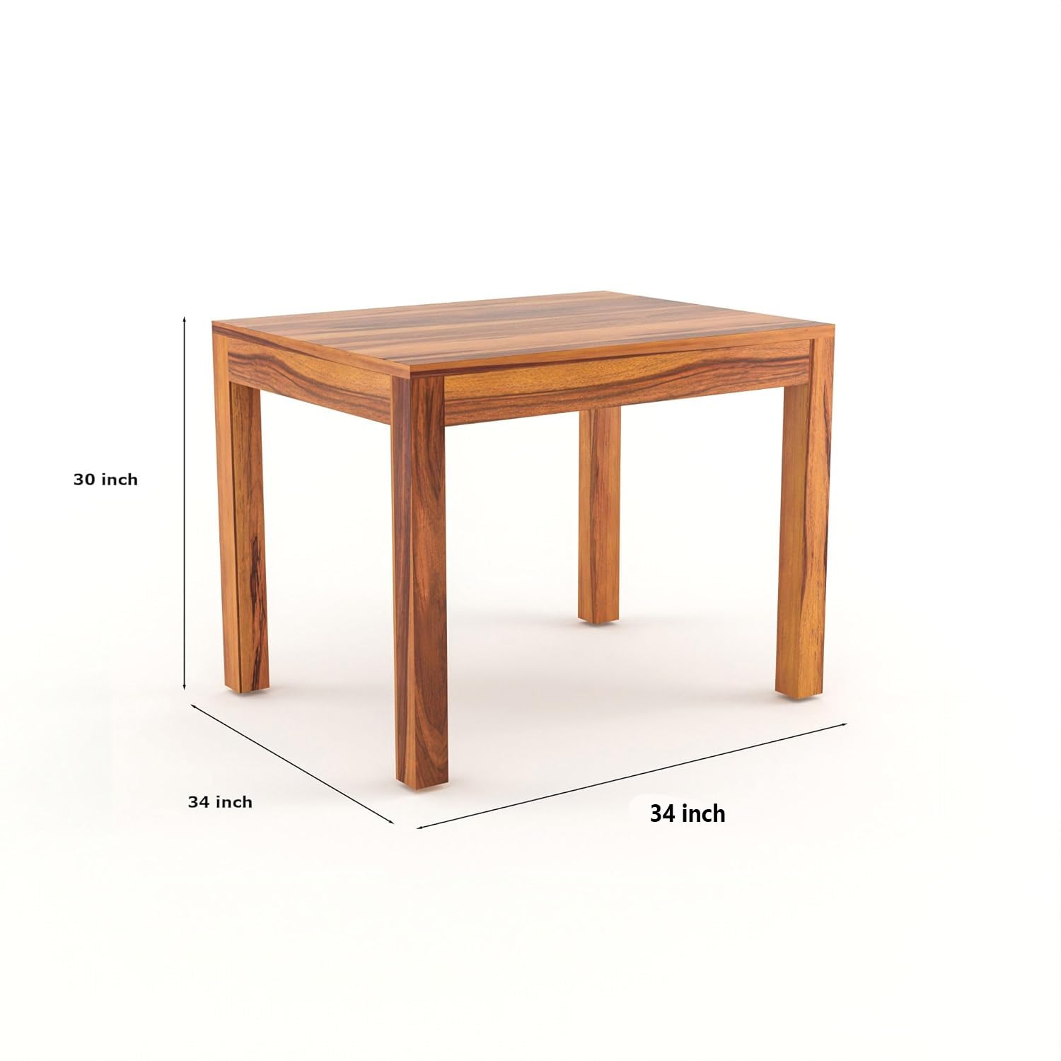 Sheesham Wood Dining Table with 3 Chairs 1 Bench | 4 Seater Dining Set | Wooden Dining Table