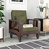 Solid Wood 1 Seater Wooden Sofa Set for Living Room Furniture Fabric 1 Seater Sofa