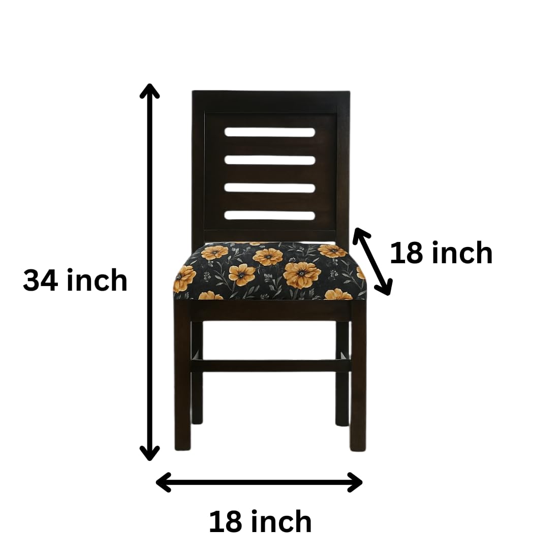 Solid Wood Dining, Study Chair | Multipurpose Chair Set of 2