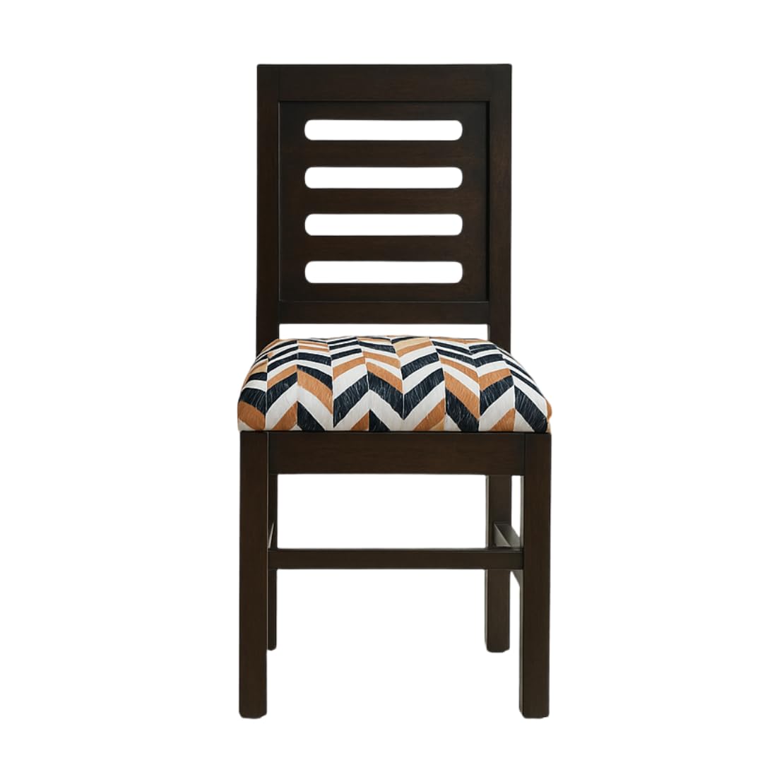 Modern Home Furniture | Solid Wood Dining Chair Set of 2 | Study Chair for Home & Office | Honey Finish with Printed Cushions