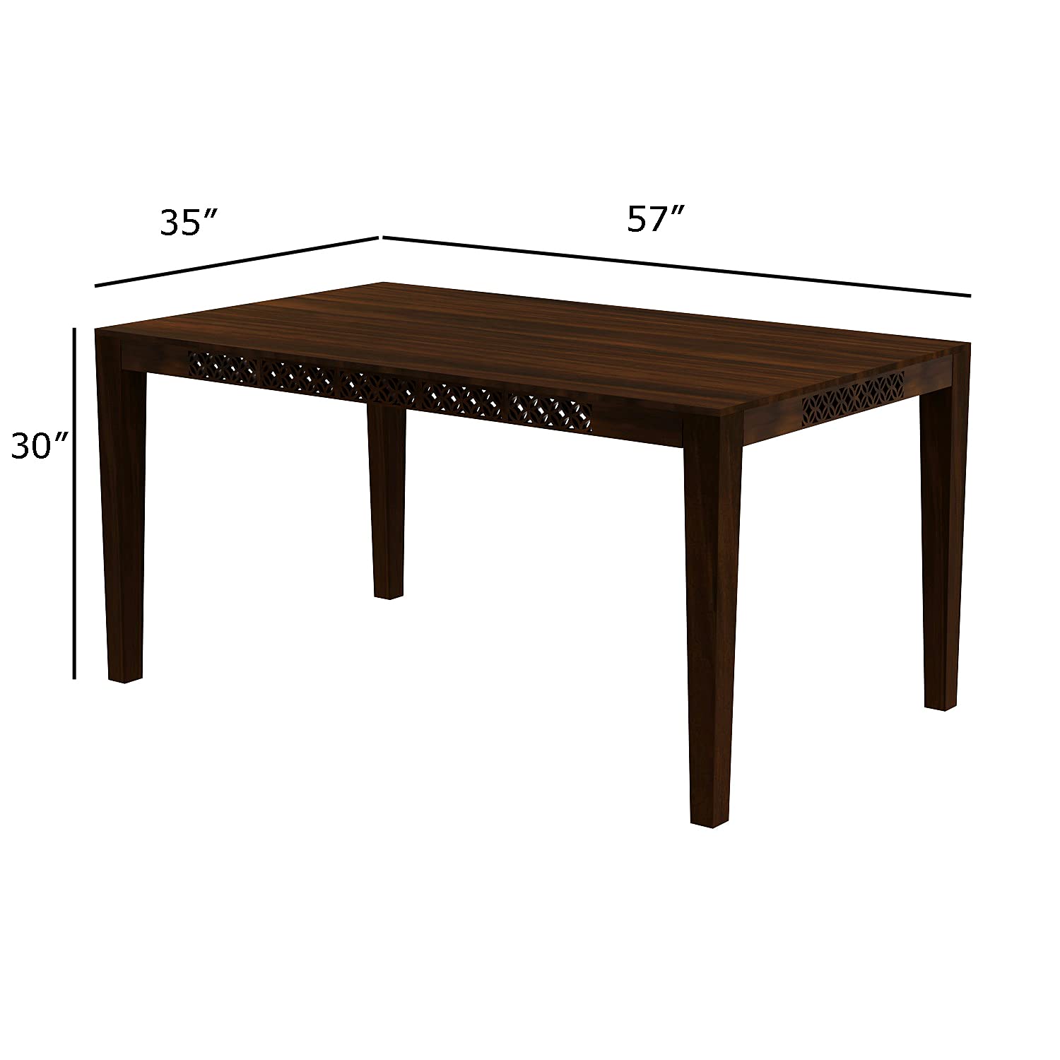 Sheesham Wood Dining Table(57x35) with 6 Chairs | 6 Seater Dining Set | Wooden Dining Table with Chair - Dining Room Furniture
