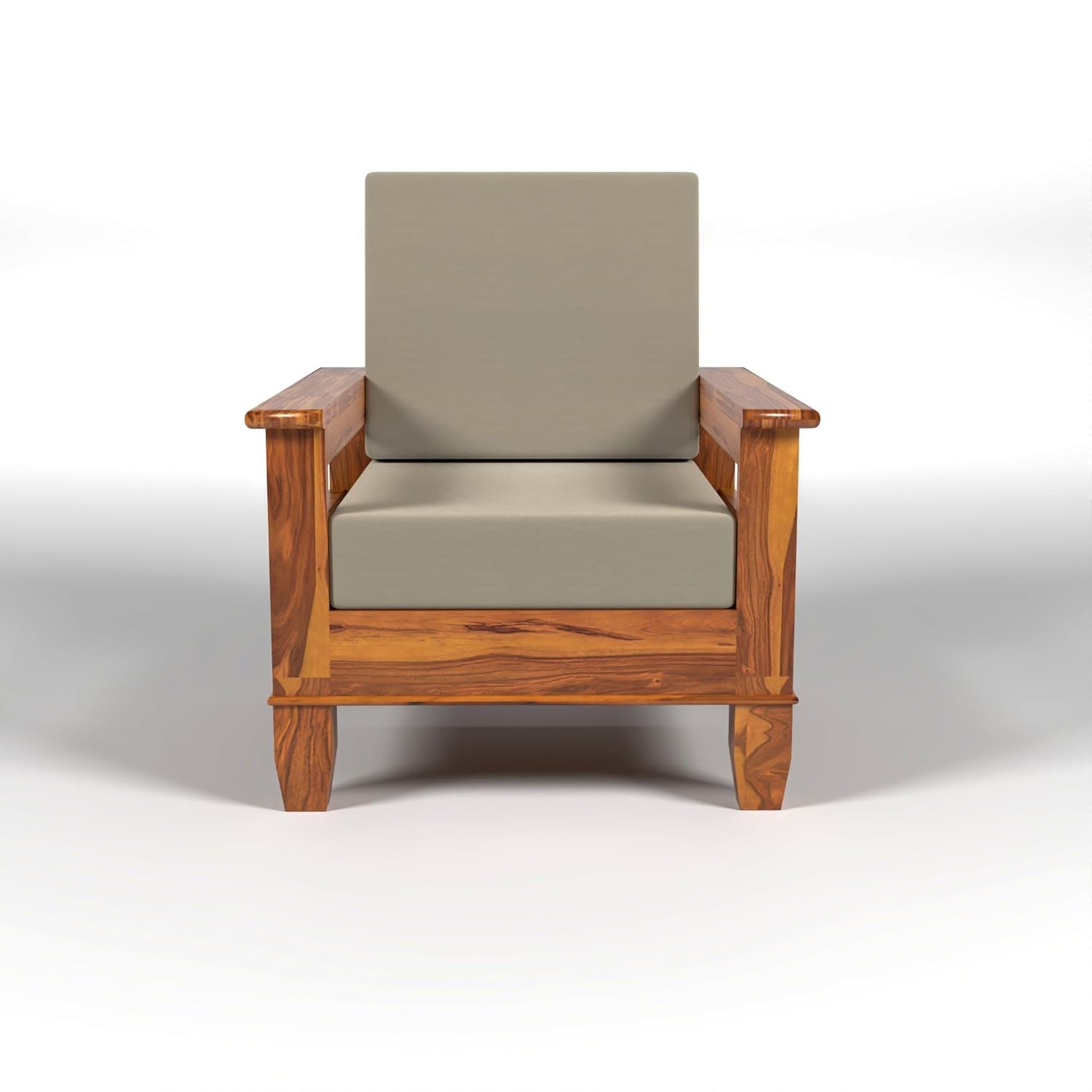 Solid Sheesham Wood Sofa Set , Living Room Furniture (3+1+1 with Center Table) 5 Seater