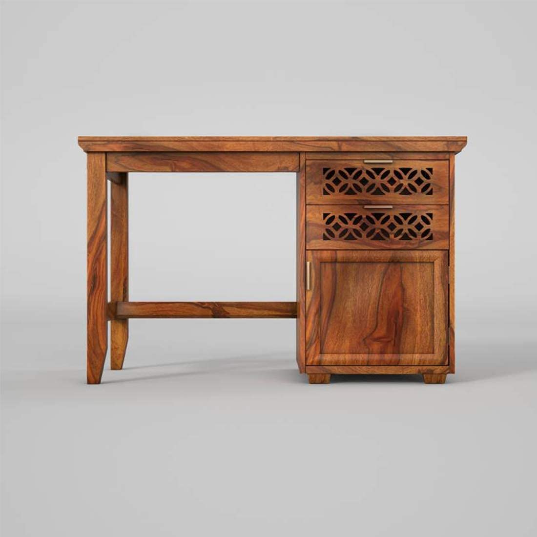 KENDALWOOD™ Furniture Solid Wood Office Desk | Reading Writing Table | Laptop Table |Wooden Table & Chair Set for Home and Office Study Table with Chair - Teak Finish