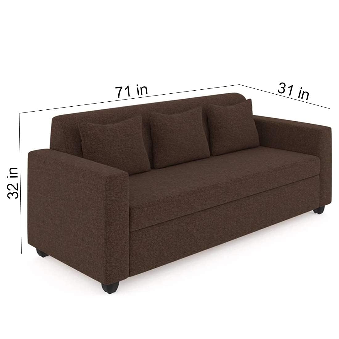 3 Seater Fabric Sofa Set for Living Room Furniture | 3 Seater Sofa Set | Sofa for Home & Office