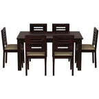 Sheesham Wood Dining Table(57x35) with 6 Chairs | 6 Seater Dining Set | Wooden Dining Table with Chair - Dining Room Furniture