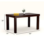 Sheesham Wood Dining Table(57x35) with 6 Chairs | 6 Seater Dining Set | Wooden Dining Table with Chair - Dining Room Furniture
