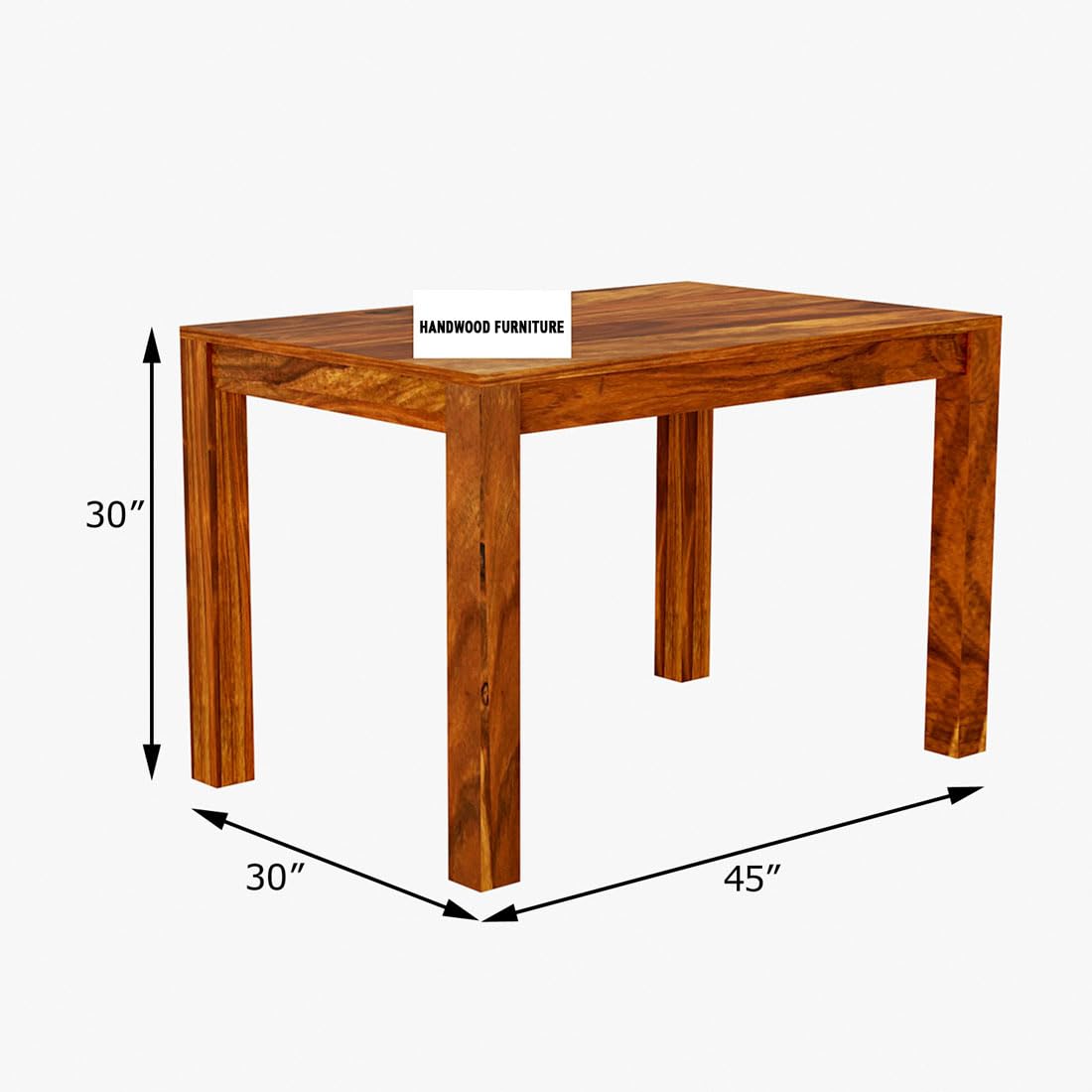 Premium Sheesham Wood Dining Table (45x30) with 4 Chairs | 4 Seater Dining Set | Wooden Dining Table with Chair | Dining Room Furniture