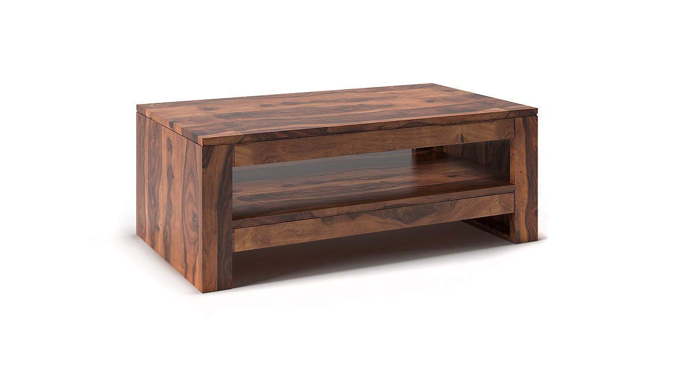 KendalWood Furniture Rectangle Sheesham Wooden Coffee Table for Living Room | Wooden Center Table